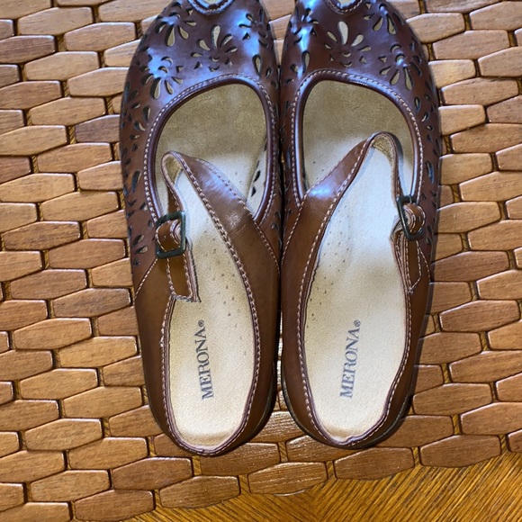 Merona Open Toe Mules Shoes Adjustable Strap Size 10 women’s - Picture 4 of 6